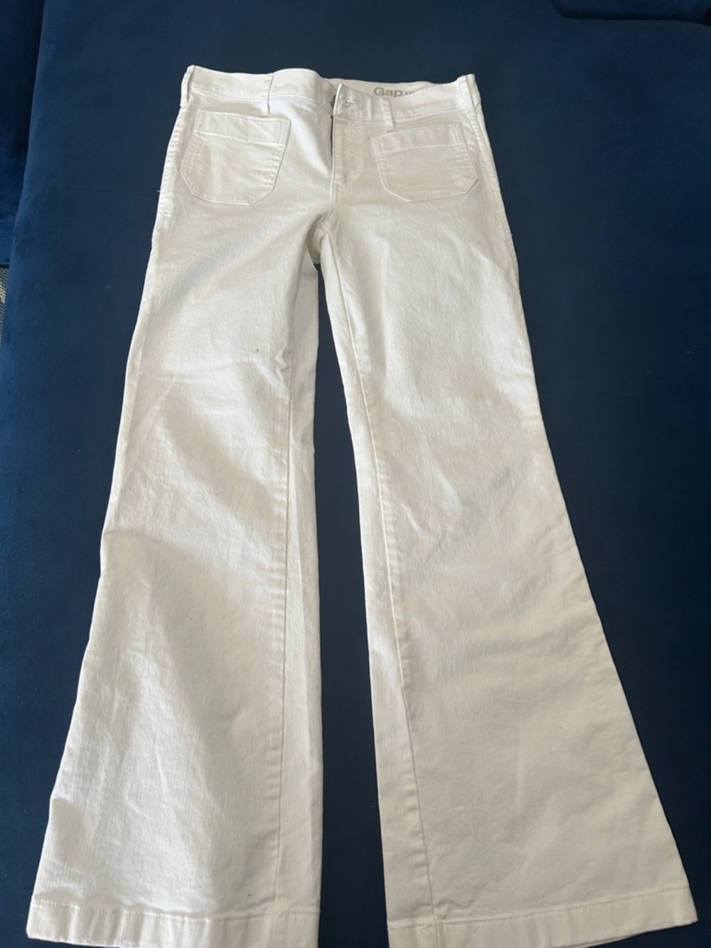 GAP White Flare Wide-Leg Jeans